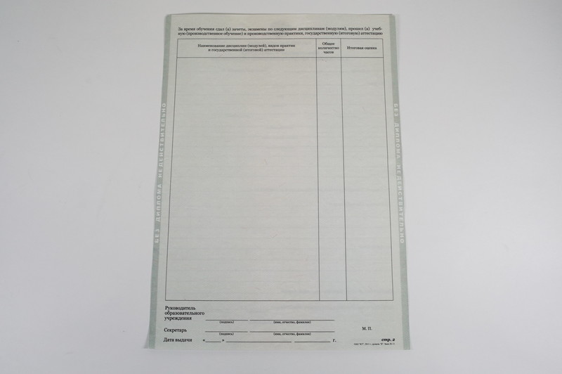 Диплом о начальном образовании  2010-2024 годов в Курске